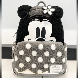 Disney Minnie Mouse Vintage Black and White Polkadots Mini Backpack